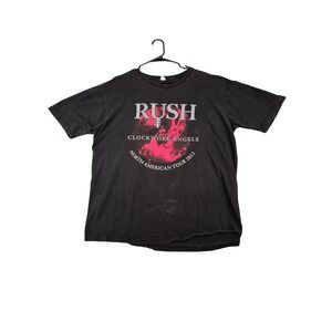 Rush Clockwork Angels North American Tour 2012 Black Graphic T-Shirt Mens